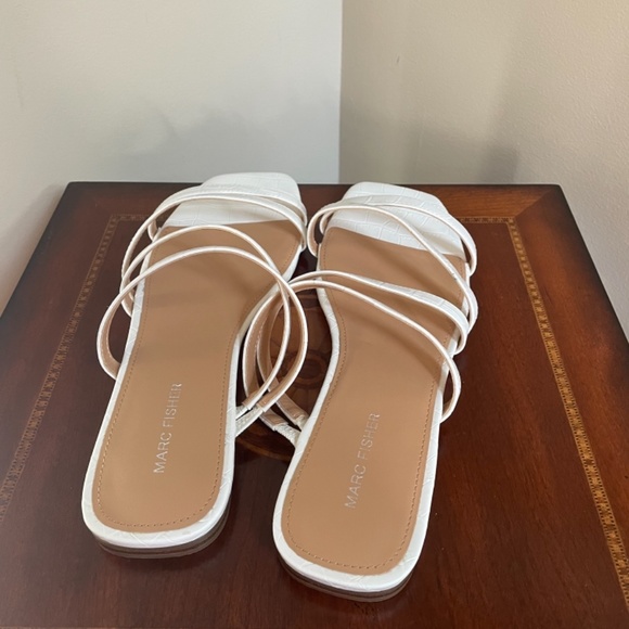 Marc Fisher Croc Embossed Strappy Sandal - Picture 2 of 10